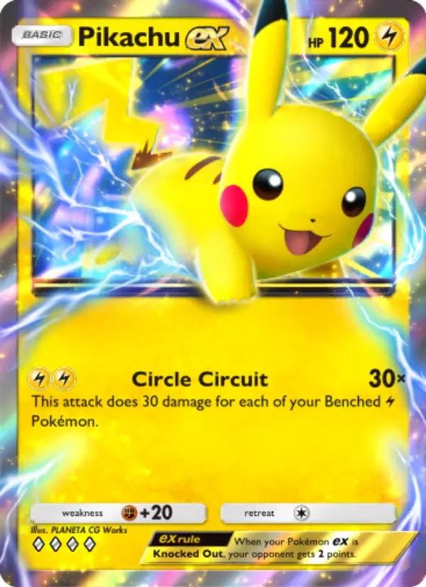 Pikachu ex Cover art