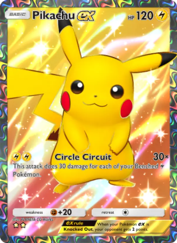 Pikachu ex Cover art