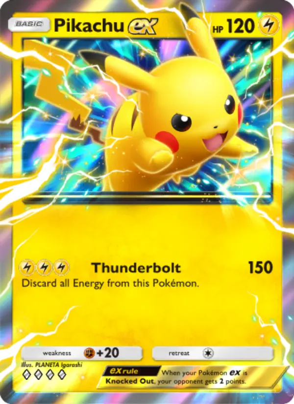 Pikachu ex Cover art